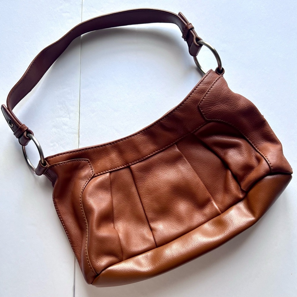 Wilsons Leather Mini Light Caramel Brown Genuine 100% Leather Hobo Shoulder Bag